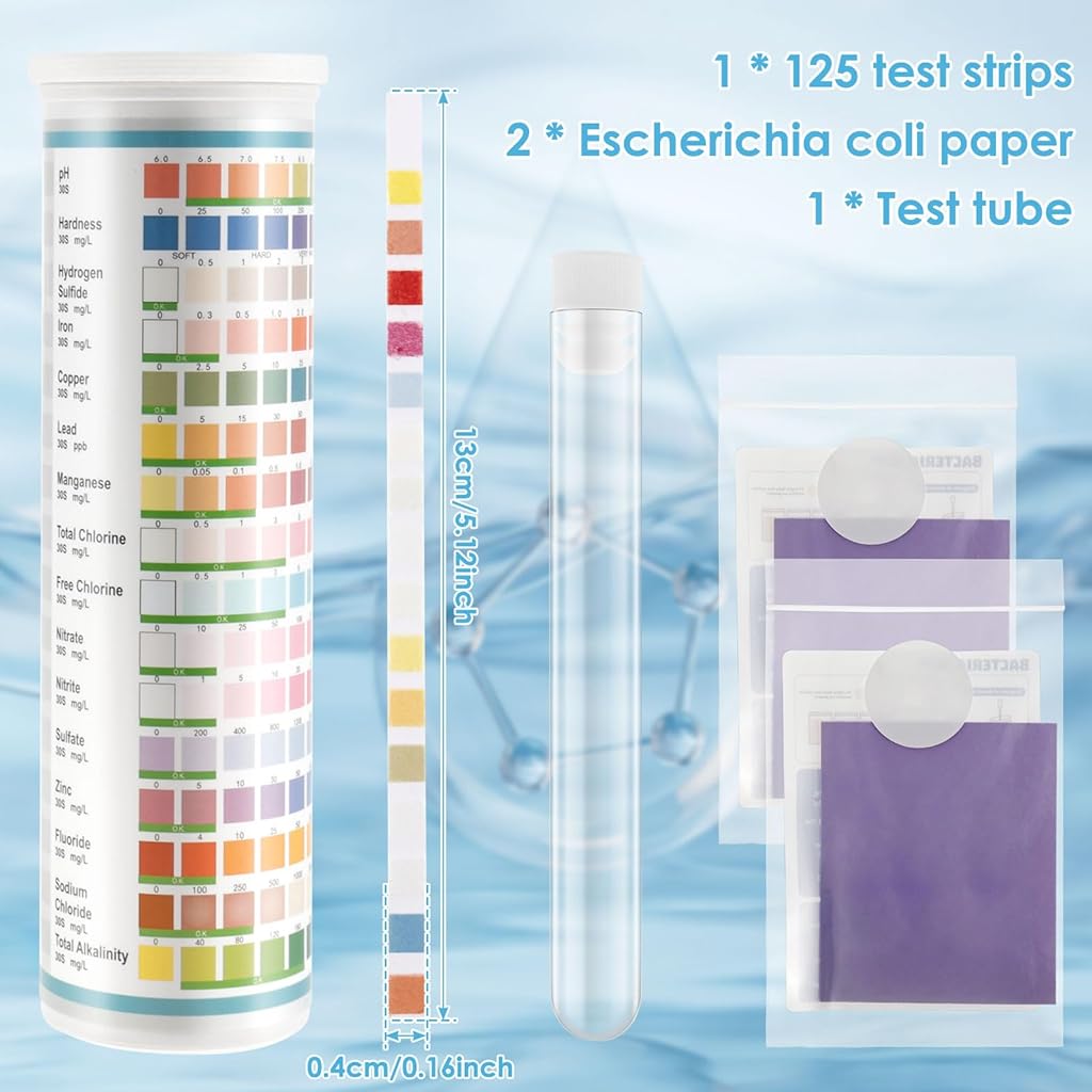 HASTHIP® 125-Count Water Testing Strips, 17 in 1 Water Qulity Test Strips for Swimming Pool Aquarium Test Strips Freshwater Saltwater Test Strips for Total Alkali Cyanuric Acid Residual Chlorine, More HASTHIP® 125-Count Water Testing Strips, 17 in 1 Water Qulity Test Strips for Swimming Pool Aquarium Test Strips Freshwater Saltwater Test Strips for Total Alkali Cyanuric Acid Residual Chlorine, More